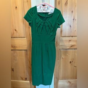 Retro 50s Green Stretch Dress